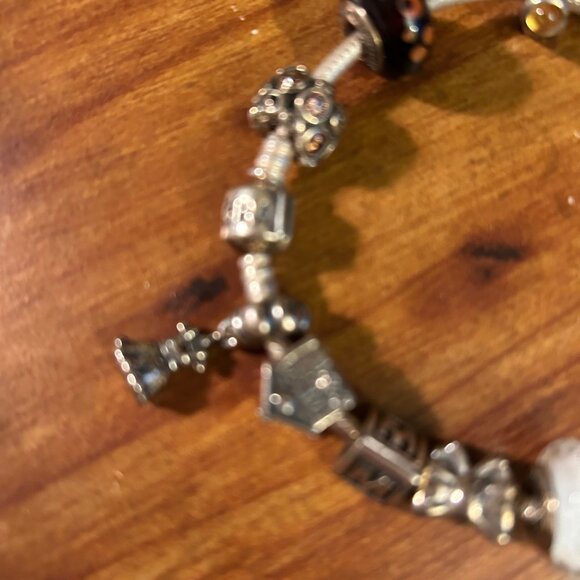 Sliver Pandora Charm Bracelet with 14 Charms - Picture 4 of 4